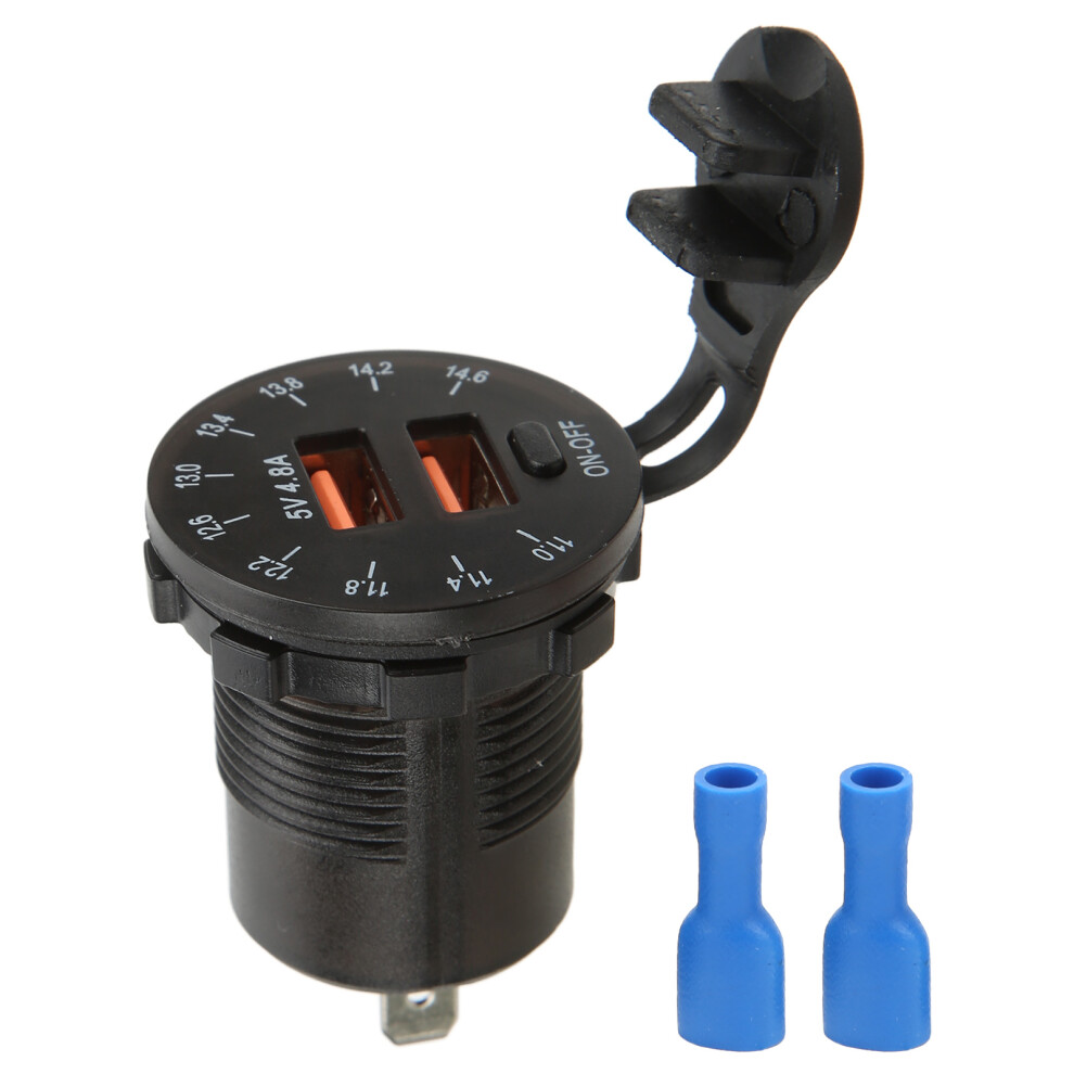 Quick Charge3.0dual Usb Socket For Car Waterproof Power Outlet With Overload Protection Multiple Device Charging Fast Energy Saving Charging Port 9191629189663