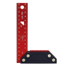 Wood Measuring Tool Center Scribe Gauge Aluminum Alloy Carpenter Ruler45Degree Angle Marking Tool Right Angle Line Gauge Precision Hole Positioning