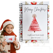 DIY Christmas Card Book, Personalized Holiday Card Holder for Family Friends Students - Colorful Binding