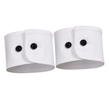 2 Pieces False Cuffs Outfit Costume Accessory for Birthday Shirts Sweatshirt Black button Round