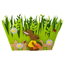Panier de Pâques QenASHaing pour enfants – Feutre, grande capacité, réutilisable pour les fêtes et toute l'année (vert), idéal pour la chasse