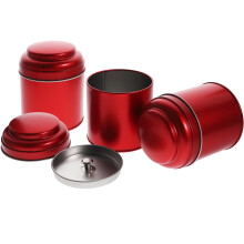 Ensemble de 3 boîtes rondes à thé pour le rangement et la présentation de cire d'aromathérapie