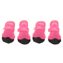 Reflective Strap Dog Boots Soft Sole Lightweight Design Paw Protectors Nonslip Mesh Boots Adjustable Straps Waterproof Soles For Summer And Winter Use