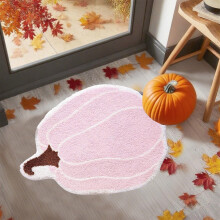 Tapis de bain citrouille Halloween/Thanksgiving 60 x 90 cm, antidérapant, lavable en machine, doux et absorbant – Salon, cuisine, chambre, cadeau