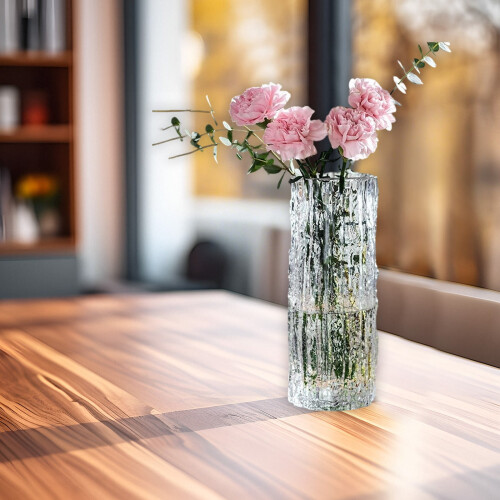 Vaso decorativo de vidro – Design moderno e elegante, 24,5 cm
