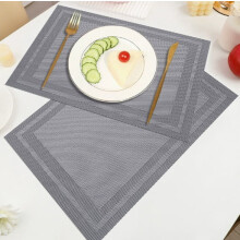 Sets de table en PVC de style européen, imperméables et résistants à la chaleur (2 pièces)