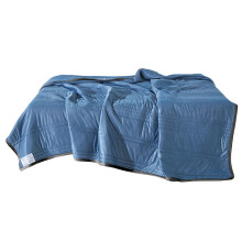 Blue Large Air Conditioning Bedspread Double Layer Design Washable Quilt For Master Bedroom Comfort