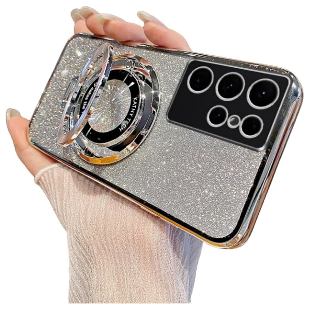 Glitter Phone Case With Finger Ring Holder For Samsung 937196942466