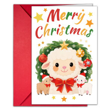 Cartoon Christmas Greeting Cards with Envelopes Set 10 Pcs