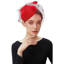 Brudslöja fascinator med spets och mesh-pannband