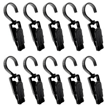 10pcs 360 Degree Rotating Hooks with Clips Plastic Clothes Clip Multipurpose Organizers for Laundry Crafts