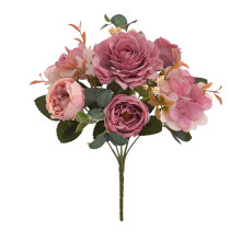 Bouquet de pivoines artificielles Xoxingysm – 1 fleur en soie artificielle pour mariage et décoration intérieure, compatible avec les créations
