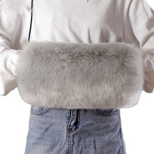Manchon d'hiver en peluche pour femme adulte, manchette en fausse fourrure