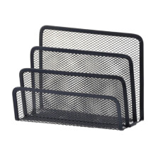 Brievenorganizer voor op het bureau, gemaakt van metaalgaas met 3 vakken.