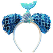 Mermaid Hair Band with Pearl Crown for Women
