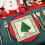 Christmas Disposable Tableware Set Red Tree Design 50 PCS 1