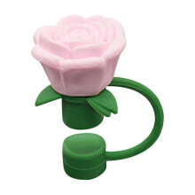 Décorations de pailles pour la Saint-Valentin, jolis embouts pour pailles, accessoires, rose en silicone, cadeau pour femme