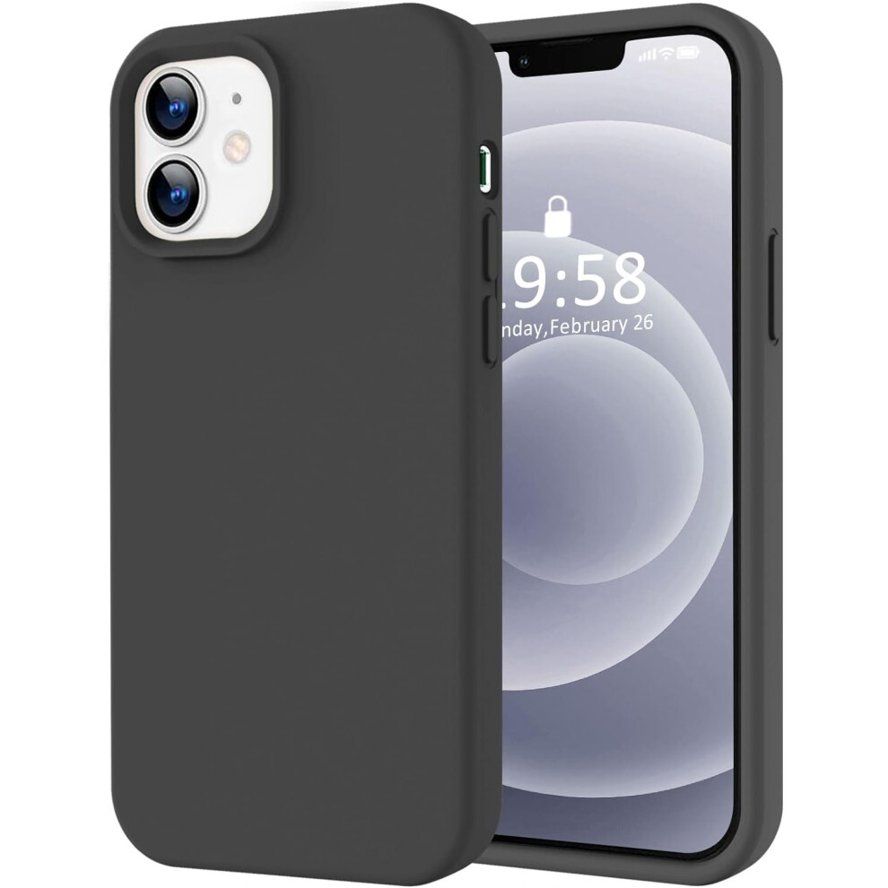 Premium Silicone Iphone 12 & Iphone 12 Pro Case – Shockproof, Soft Microfiber Lining, 6.1", Black 9422877921539