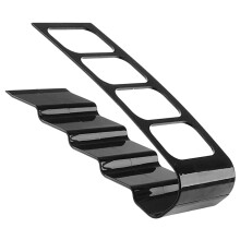 Supporto in plastica con 4 scomparti, nero, 7x18cm