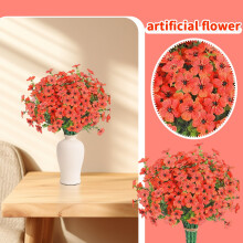 Fleurs artificielles d'hortensia AURIGATE, 8 bouquets, résistantes aux UV pour l'extérieur, les cimetières, la maison et la décoration de mariage