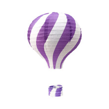 Lanternes en papier colorées en forme de montgolfière (12 pièces)