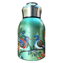 Gobelet isotherme portable MOPOOR avec poignée et couvercle à paille, en acier inoxydable étanche, pour boissons chaudes et froides, compatible