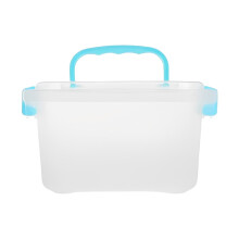 Kunststof opbergdoos met handvat – Multifunctionele draagbare organizer voor schrijfwaren, naaibenodigdheden, kunstbenodigdheden, sieraden en