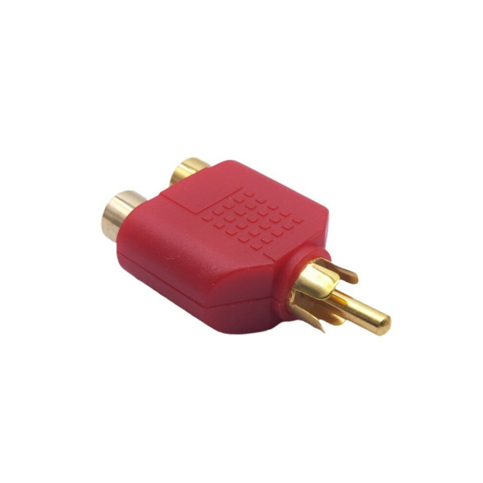 Rca Y Splitter Plug Adapter 1 Male To 2 Female Auditory Video Connector For Tv And Speaker Systems Gold 9329345370625