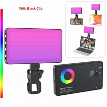 Portable Photography Fill Light Kit, 360 RGB Light with LCD Display Suitable for Live Streaming, High Capacity Photographic Fill Light for Camera