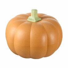 Stacked Pumpkin Snack Holder with Lid, 3-Compartment Halloween Serving Tray – Compatible with Standard Snack Sizes