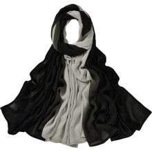 Lenços de chiffon leves para mulheres, lenços femininos macios, xale/envoltório, hijab/xale de cabeça em modal degradê para mulheres muçulmanas.