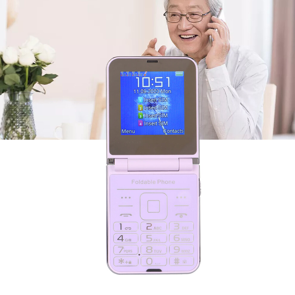 Flip 2G Senior Phone - 2.6In Big Button, 1.3Mp Camera, 4 Sim, Purple 5091387148268