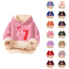 Moletom infantil com capuz, estampa multicolorida, sem bolso, para meninos – Moletom confortável e aconchegante para brincadeiras do dia a dia.