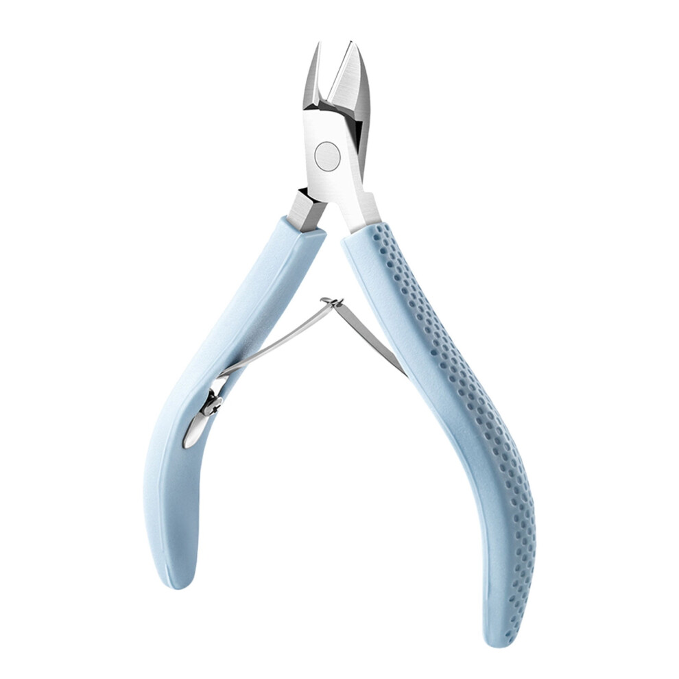 Cuticle Cutter With Ergonomic Rubber Cover Handle Stainless Steel Comfortable Grip Nails Trimmer Full Jaw For Manicure