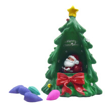 Santa Claus Christmas tree incense burner resin ornament 1