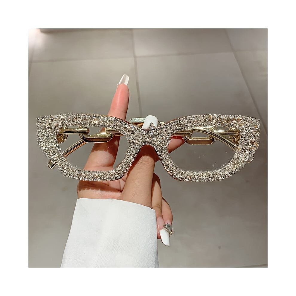 2D Flat - Ladies Advanced Cat'S Eye Flat Mirror Fashion Glasses Man