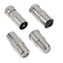 adaptadores de antenas coaxiales RF, conector F macho a conector TV9.5 hembra para señales de antenas de cable.