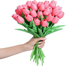 Fleurs artificielles, 10 pièces, fausses fleurs en soie de 34 cm (13,5 pouces) pour le printemps, la fête des mères, Pâques, cadeaux, décoration