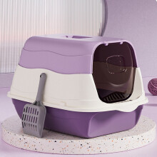 Extra Large Enclosed Litter Box with Odor Control and Prevention, Spacious with Observation Window Non- Base for Easy Cleaning Home Pet Solution