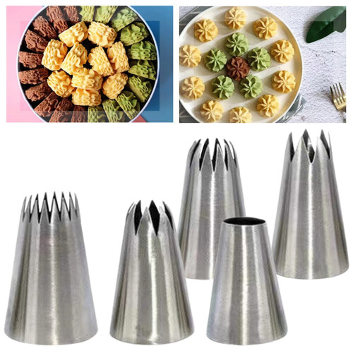 Stainless Steel Icing Piping Tips Set 5PC