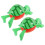 2 globos inflables de tortuga de PVC verde 1