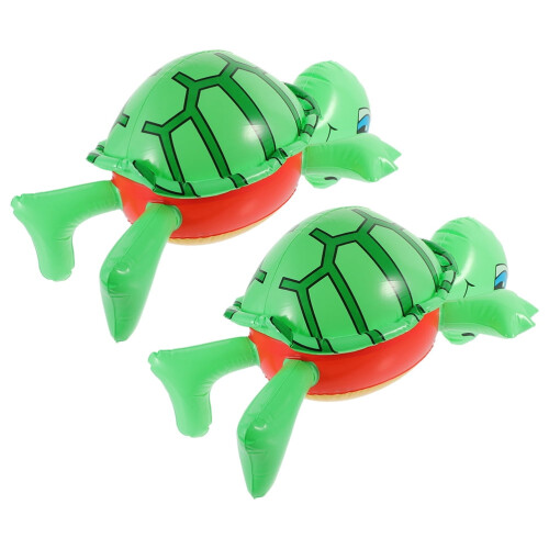 2 globos inflables de tortuga de PVC verde
