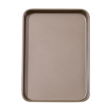 Large Rectangular Nonstick Cookie Sheet Tray For Baking Cakes Oven Safe Carbon Steel Construction Even Heat Distribution