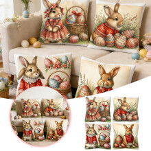 Lot de 4 taies d'oreiller décoratives réversibles imprimées, motif double, pour canapé, lit, salon et décoration intérieure verte.