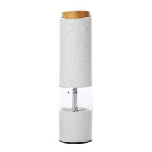 Moulin à poivre électrique, mouture réglable, lumière LED, rechargeable, fonctionne sur piles – Compatible avec une utilisation en cuisine