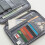 Grey Travel Passport Holder with Multi Pockets for Document Organization 1