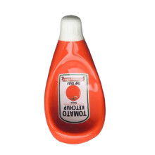for Creative Seasoning Dish Ceramic Extruded Tomato Sauce Bottle Dipping Saucer Ketchup Mayonnaise Mustard Sauce Plate