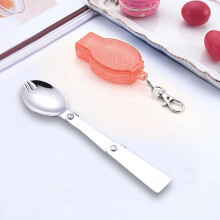 Stainless Steel Folding Spoon & Fork Set – Portable, Lightweight, Easy-Clean Utensils for Camping, Hiking, Travel – Compact & Durable