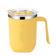 Mug de voyage à double paroi en acier inoxydable avec poignée et couvercle étanche – Boissons chaudes/froides, Maison/Bureau/Voyages/Extérieur