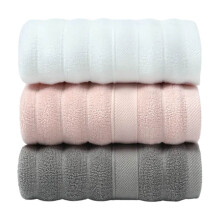 Ensemble de 3 serviettes de toilette épaisses en coton absorbant, ultra douces et à séchage rapide, 35,5 x 76 cm, résistantes aux plis et à la
